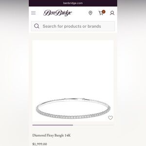 14k wg natural Diamond flexy bangle 💕